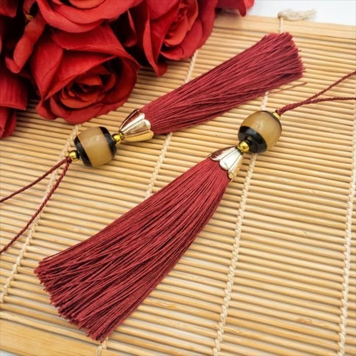 

Tassel Gantungan Batu Hiasan Hampers Idul Fitri Lebaran Rumbai Merah 053