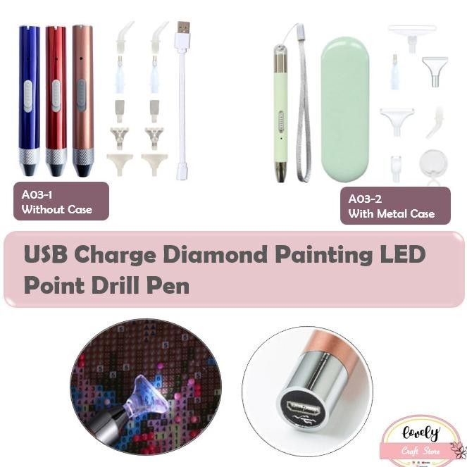 

5D/6D Rechargeable Diamond painting pen, point drill led pen