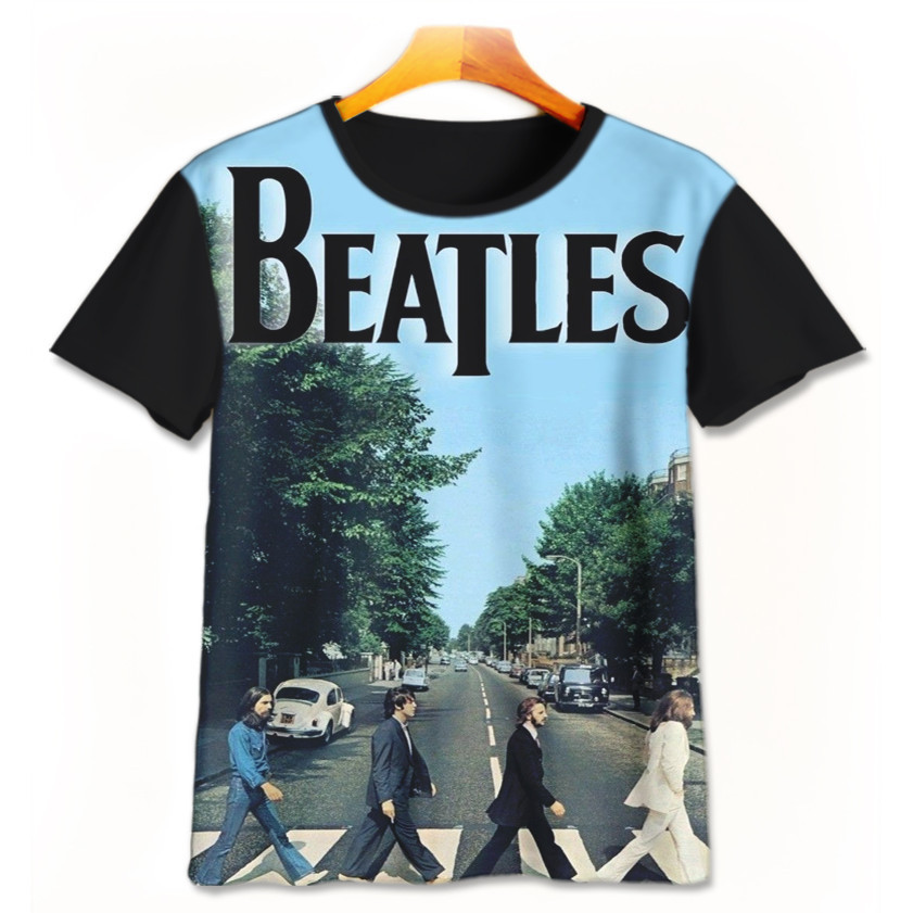 Kaos Anak Band The Beatles v3 Baju The Beatles Musik Music Anak 3D Printing Untuk Umur 1-12 Tahun