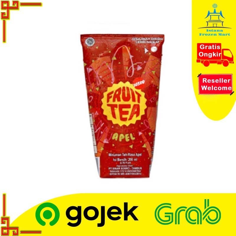 

Fruit Tea Apple SOSRO Teh Rasa Apel 200 ML