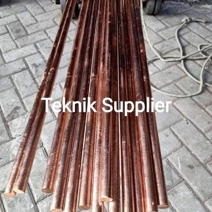 [Baru] As Tembaga Grounding Rod 10Mm X 200Mm / Alat Listrik Murah / Penangkal