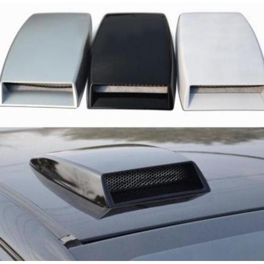 [New Ori] Airflow Air Flow Kap Mesin Mobil Model Kecil / Air Scoop Kecil - Putih