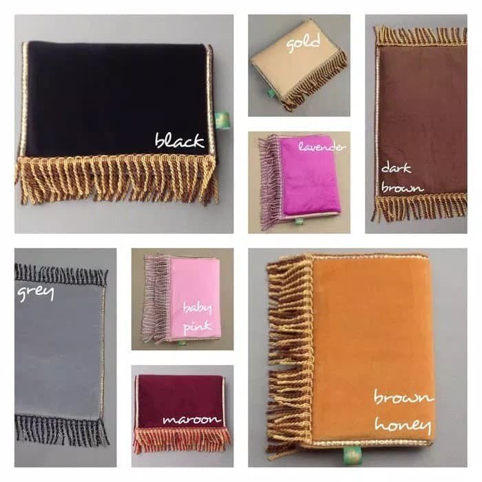 COD Sajadah Kecil Velvet Premium Polos Muka Wajah Traveling Bludru Mini