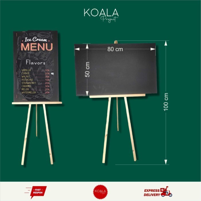 

Papan Tulis Kapur Hitam Blackboard Chalkboard 50X80Cm Tanpa Frame