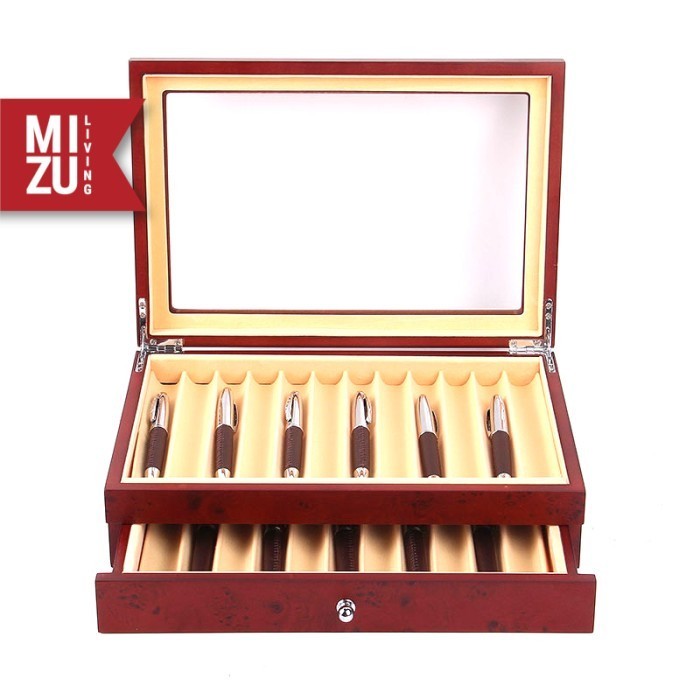 

Mizu Zeitaku 23 Fountain Pen Display Case Wooden Box Storage Kotak Pen