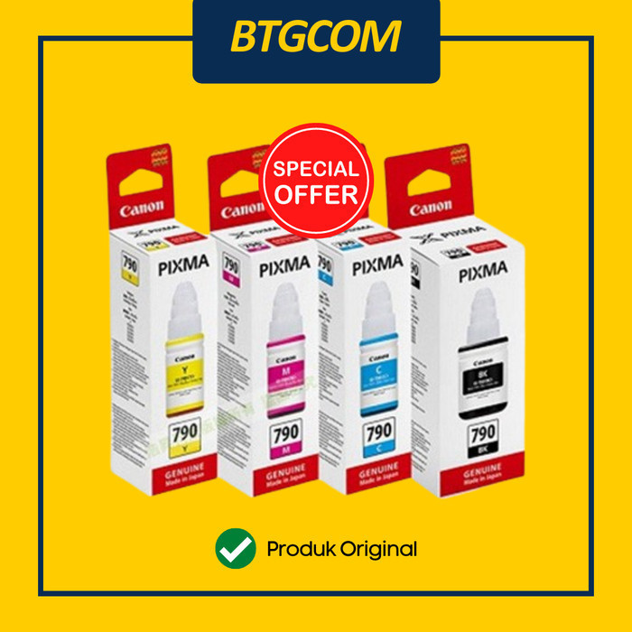 

Canon 790 Black Cyan Magenta Yellow Bk C M Y Tinta Gi790 Gi Ori