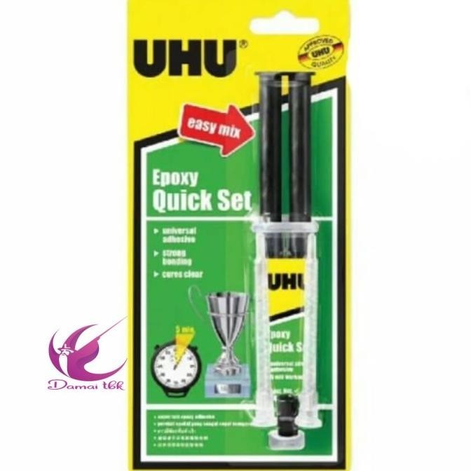 

TERBAIK UHU EPOXY QUICK SET EASY MIX SYRINGE BLISTER / LEM EPOXY UHU HARGA SPESIAL