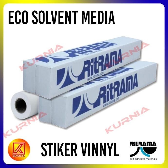 

PROMO STIKER VINYL RITRAMA / VINNYL ECO SOLVENT / PUTIH POLOS L = 105 CM HARGA SPESIAL