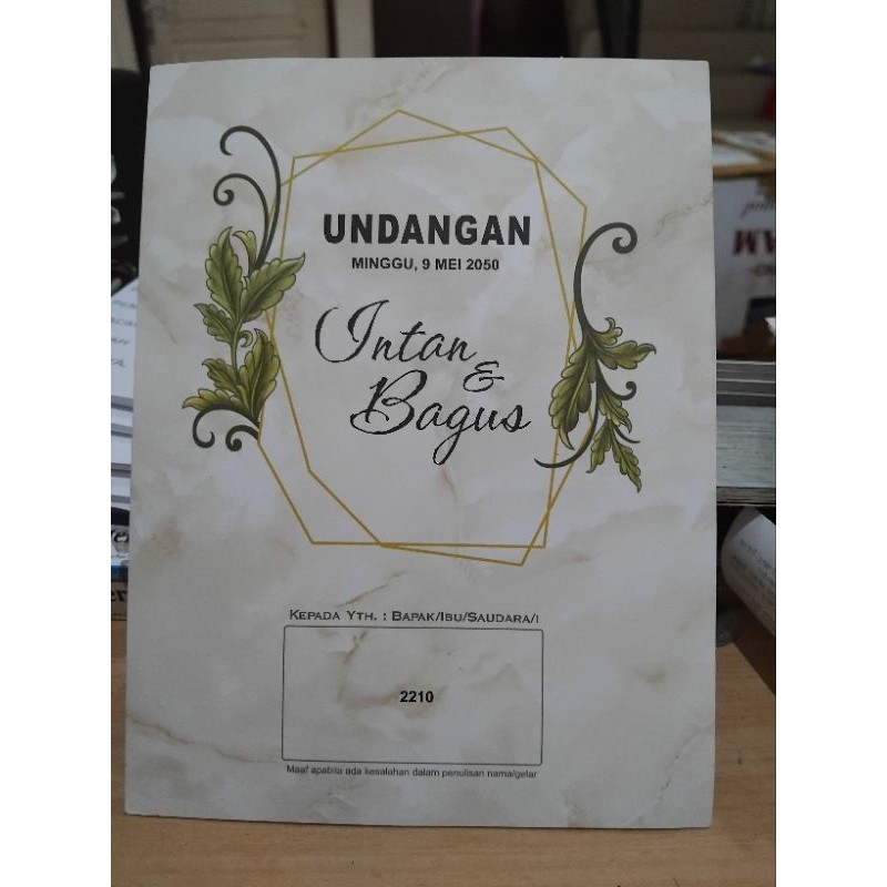 Undangan ERBA 2210 ECER & GROSIR KOSONGAN TANPA PLASTIK OPP