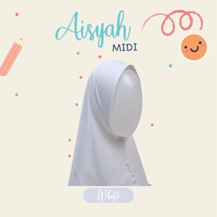 Hijab Anak Sekolah Instan Putih Jilbab Jersey Kerudung Tk Sd