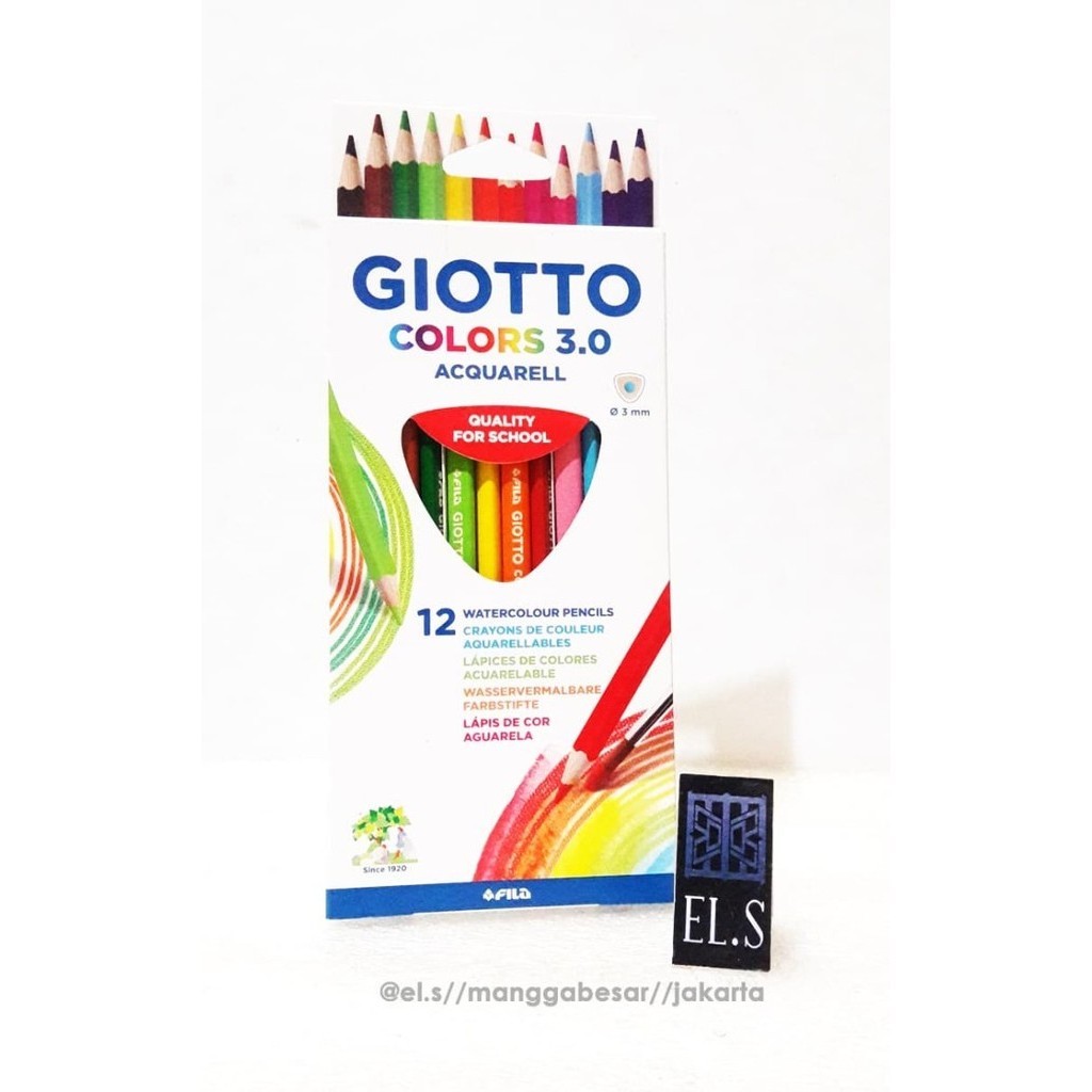 

Hadir Giotto Colors 3.0 - 12 Warna Aquarell ( Pensil Warna ) Terbatas