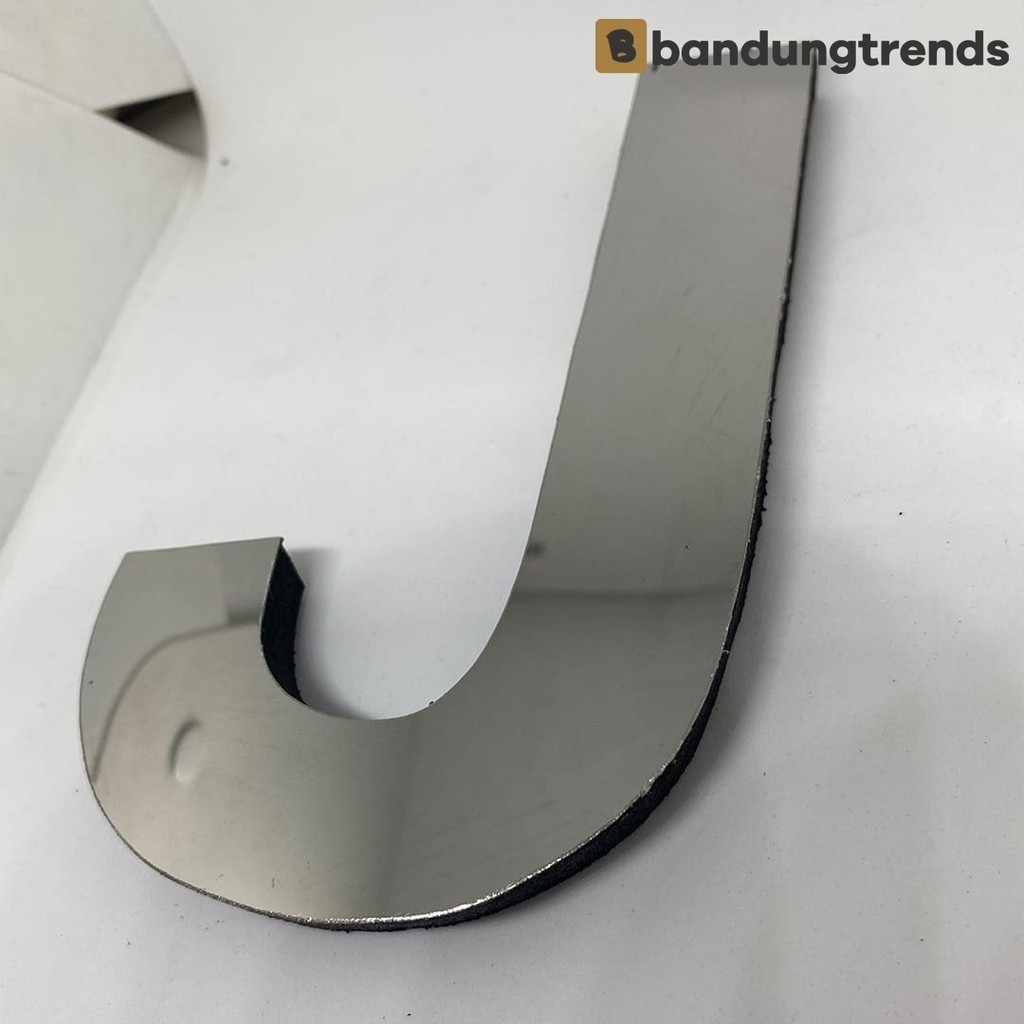 Huruf J Stainless Spoon Untuk Nomor Rumah Atau Papan Nama  Ukuran 20 CM
