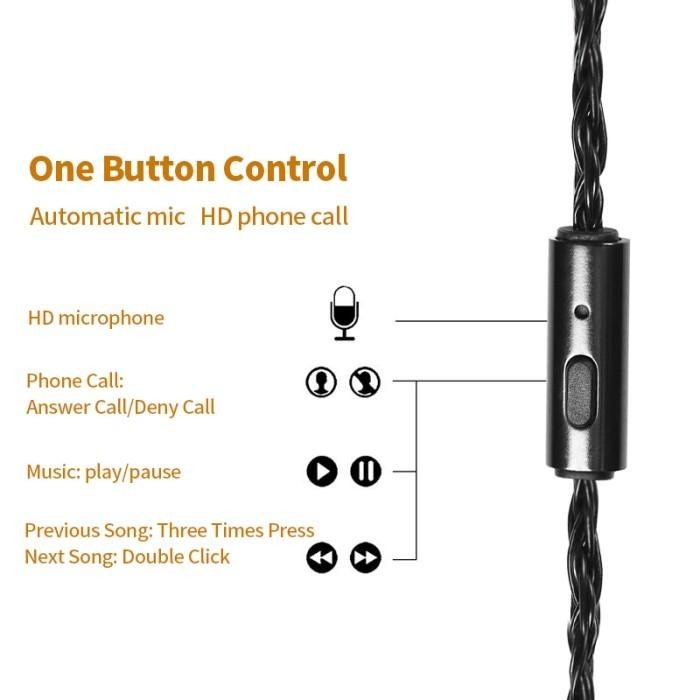 JCALLY 16 CORE WITH MIC JCALLY JC16S KABEL UPGRADE WITH MICROPHONE