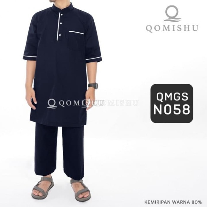Setelan Koko Celana Qmgs / Setelan Gas Pria / Baju Koko Celana