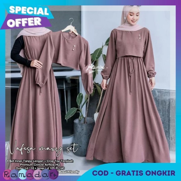 Gamis Wanita Syar'I Dress Gsmia Mewah Busui Games Aesthetic Import Remaja Cewek Dewasa Baju Dreas Pe