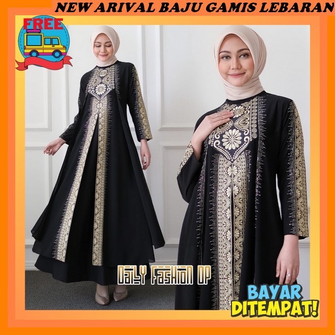 Gamis Lebaran 2024 Model Gamis Elegan Remaja Dreas Pesta Abya Rmja Dres Bj Dress Lebaran Kekinian Te
