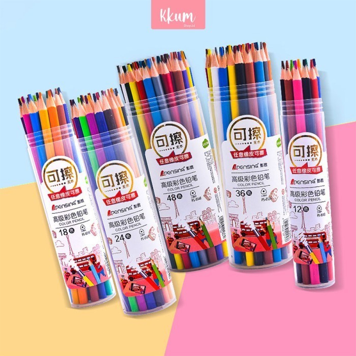 

Nikmati Pensil Warna Bisa Dihapus/ Erasable Colored Pencil 24/36/48 Warna Trendi