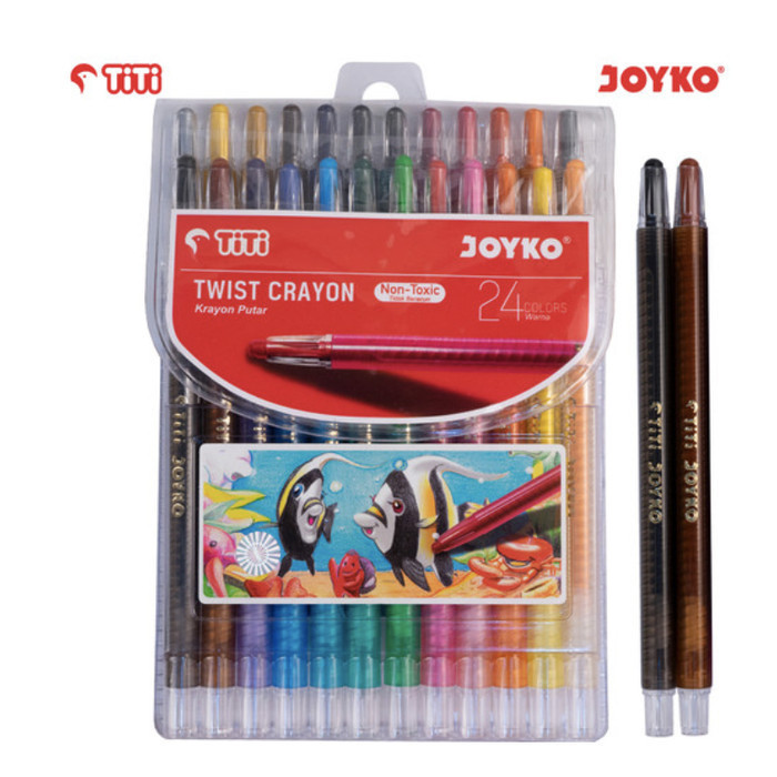 

Menakjubkan Twist Crayon Krayon Putar Joyko Titi Twcr-24S 24 Warna Colors Bergaransi