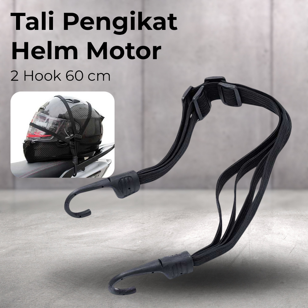 

Tali Pengikat Helm Motor 2 Hook 60 cm - WP01 - Black