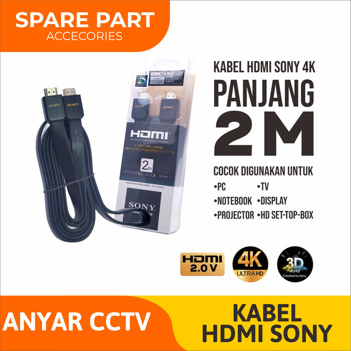 KABEL HDMI SONY 2M/3M/5M/10M/15M METER PREMIUM ORIGINAL HDMI 4K