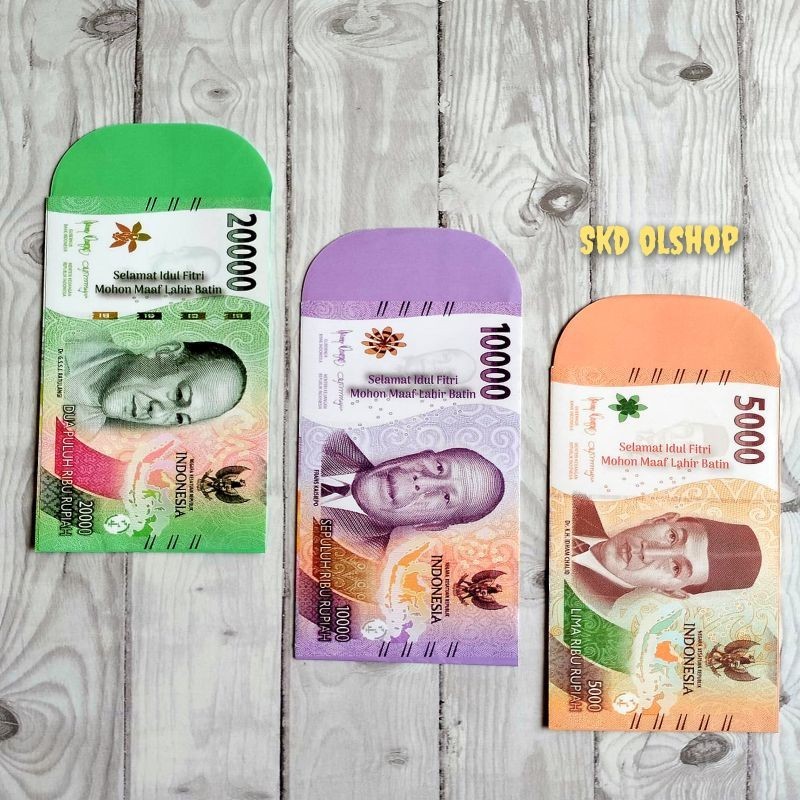 

Amplop lebaran angpau lebaran uang HK medium isi 50 lembar mix gambar