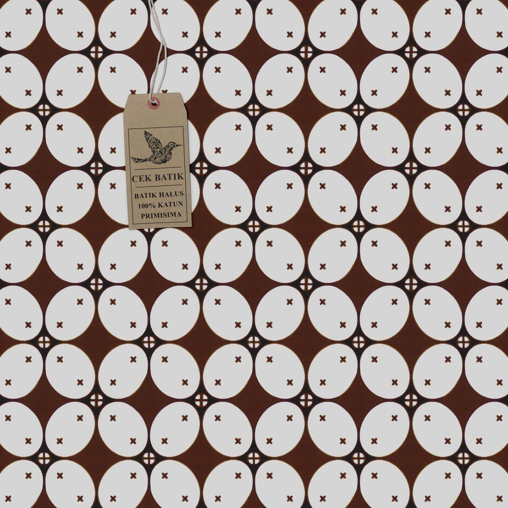 Kain Batik - Motif Batik Classic Kawung Putih