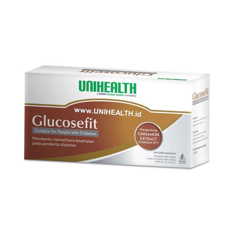 Glucosefit Cinnamon Extract untuk Diabetes Sakit Kencing Manis Unihealth Soho 30 kaplet