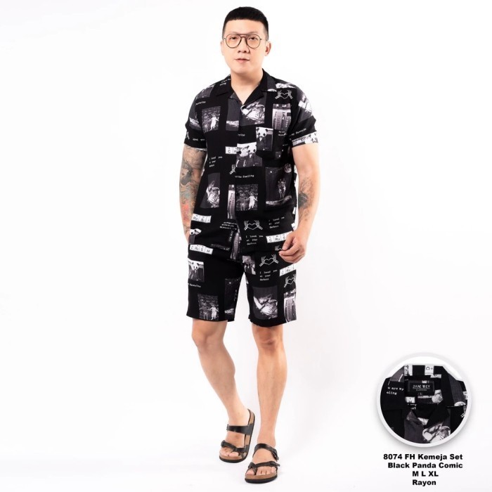 Piyama Pria Dewasa Sleepwear Men Tie Dye Set Pria Baju Tidur Piyama