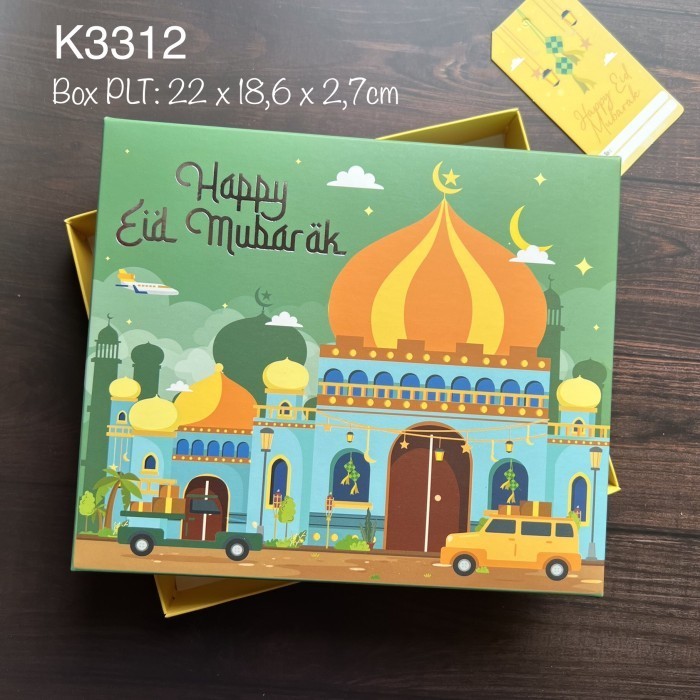 

10Pcs Kotak Eid Mubarak K3312 Idul Fitri Dus+ Mika Sekat Set Lengkap 053