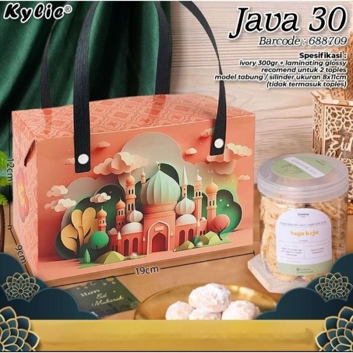 

Box Lebaran Toples Jar 600Ml Isi 2 Kue Kering Hampers Eid Idul Fitri 066