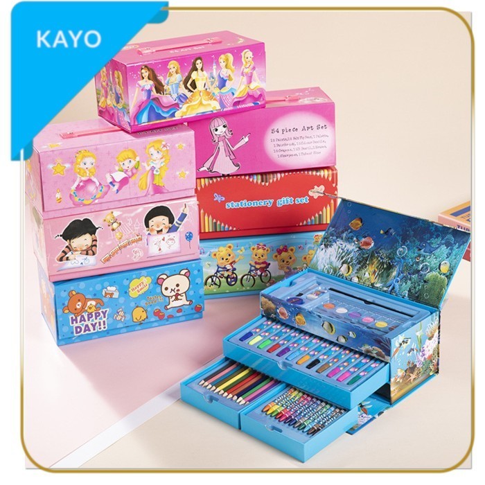

Limited 54Psc|Pensil Warna,Set Crayon Set,Spidol Warna Set Alat Lukis, Cat Air Bergaransi