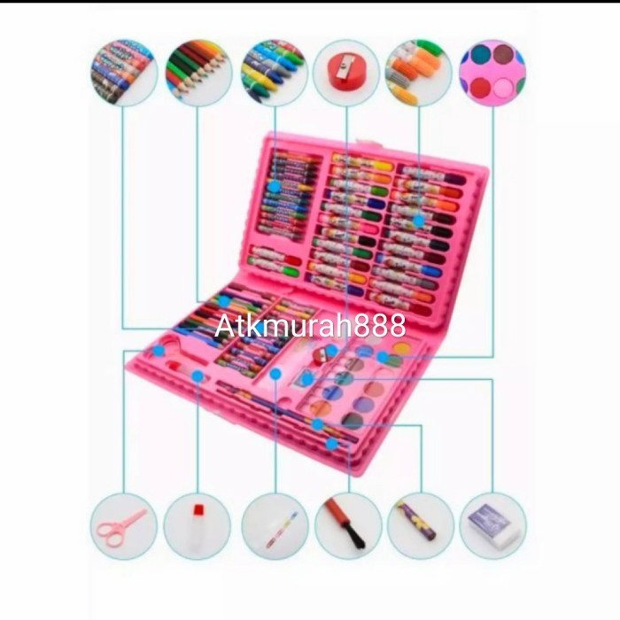 

Terbatas Colouring Set (Isi 86) Pensil Warna Crayon Stationary Kado Anak Bagus