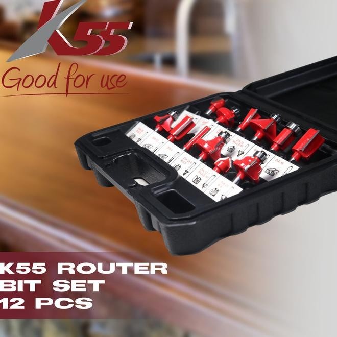 

K55 Mata Profile Sudut Kayu Furniture Set 12Pcs Handy Craft Router Bit | Opheliazulaikastore