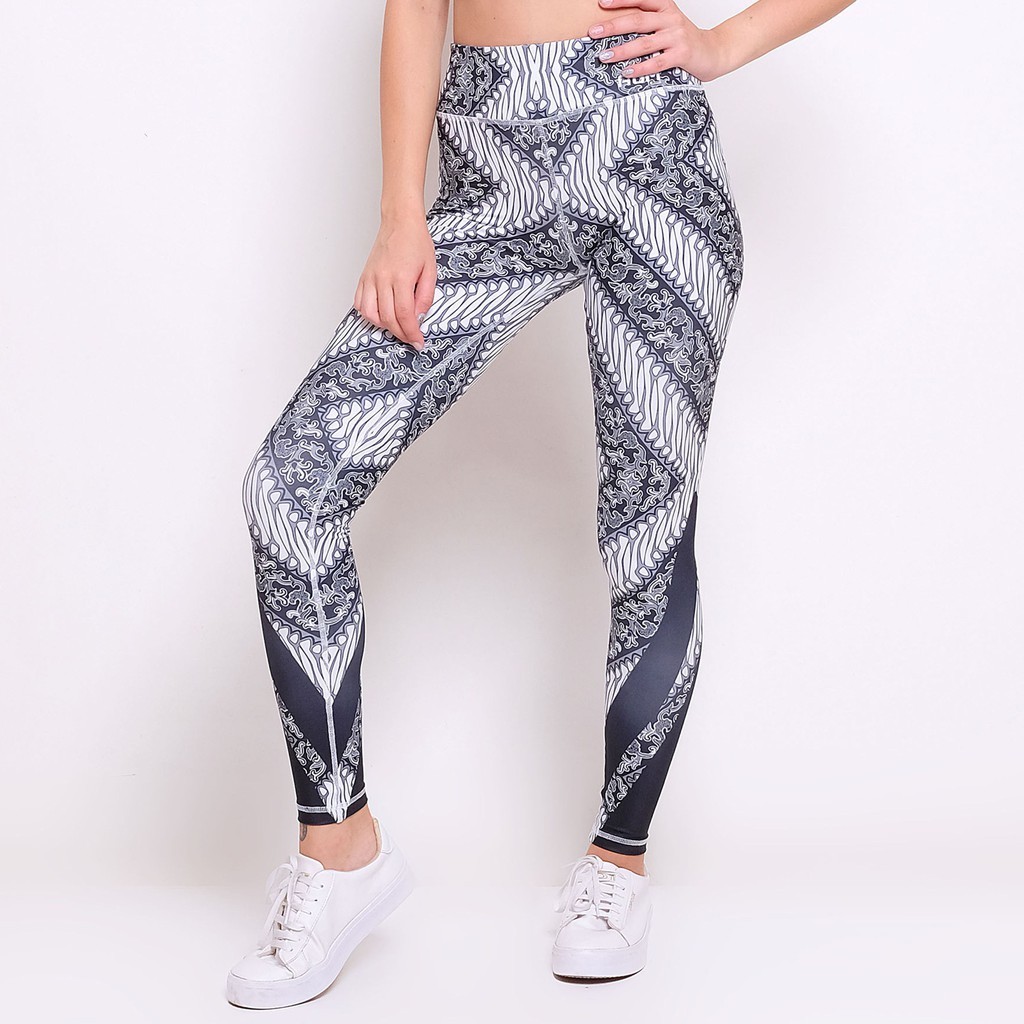[HARGA SPESIAL] TERBATAS AUM Batik Monocrome - Legging Olahraga Wanita
