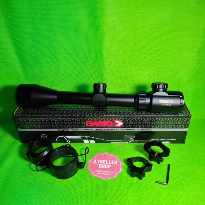 Terlaris Teleskop Gamo 3-9X40Eg Tutup Flip Sunhide Mildot Promo Terbaru