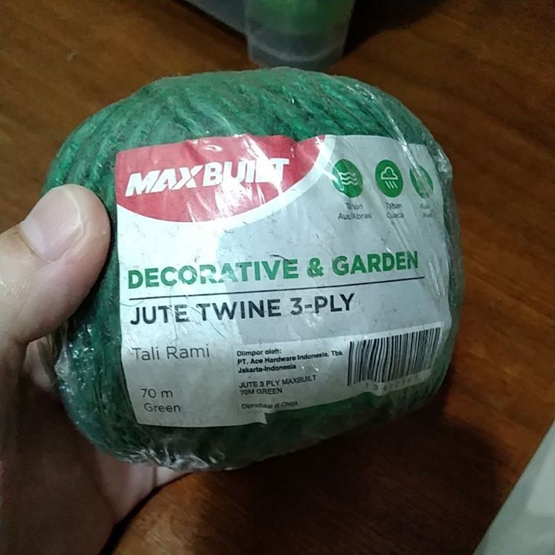 

Jute string tali rami 3 ply warna hijau isi banyak 70 meter tali karung goni DIY TC-0618