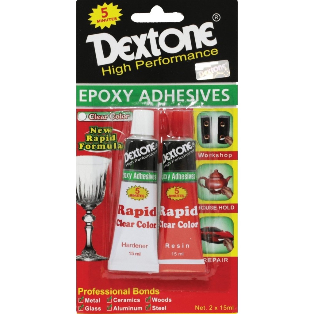 

:::::::] Lem Epoxy Dextone Rapid 5 Menit Clear Color 30 ml Lem Campur Serbaguna