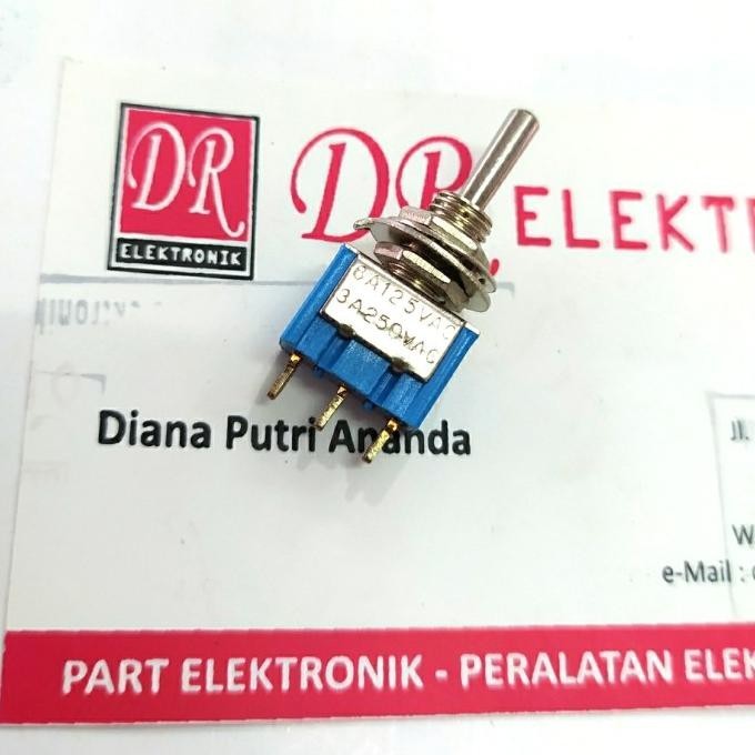 

Saklar Geser Togle Toggle Switch 3 Kaki Pin 3P On Off On