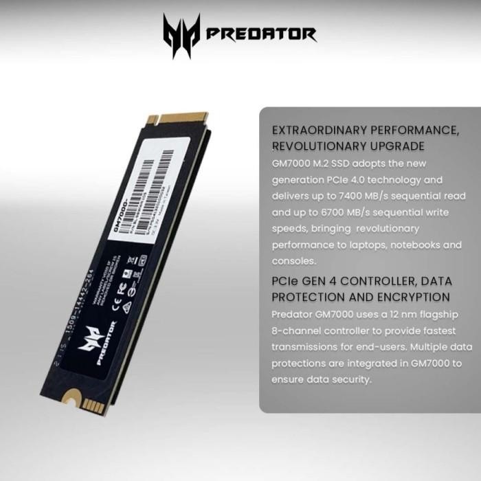 SSD ACER NVME PREDATOR GM7000 1TB RESMI Berkualitas