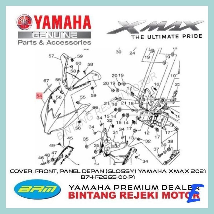 | YBR | COVER FRONT PANEL DEPAN (GLOSSY) YAMAHA XMAX 2021 B74-F2865-00-P1