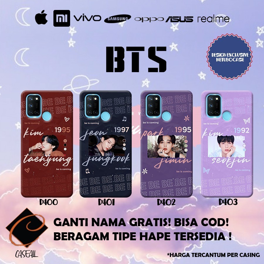 Casing BTS V Jin Jimin ( Semua Tipe HP )  Realme C17 C12 C15 Realme 7 7s 7i  Vivo Y20 Y20S Y20i a33