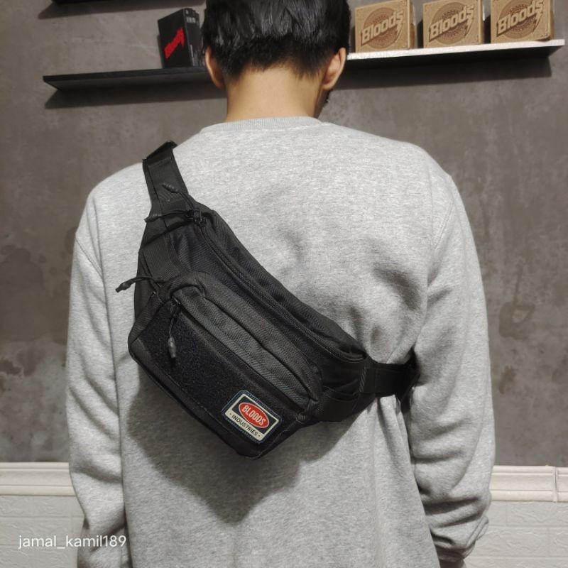 Tas Selempang Waistbag Bloods ROUGE Original New