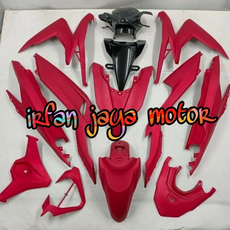 Full body halus Cover body haus Honda Vario 125 150 all new merah doff 2018 2020