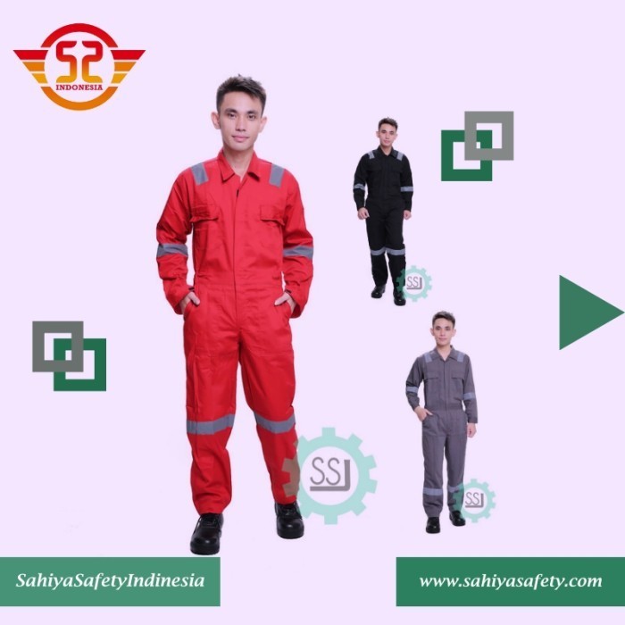 WEARPACK TERUSAN /WEARPACK SAFETY/BAJU KERJA BAHAN JAPAN DRILL