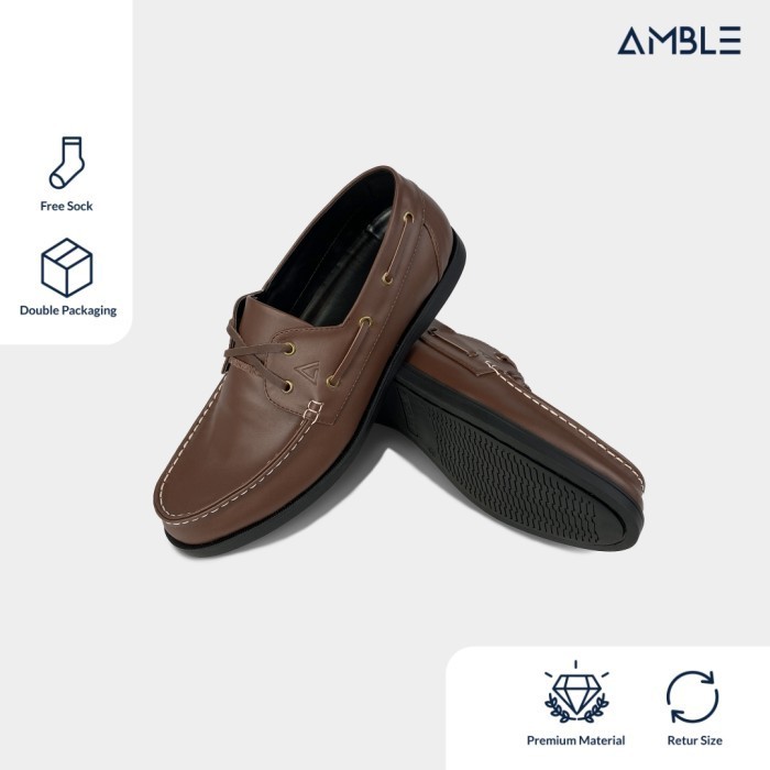 Amble - Sepatu Pria - Anvil Vegan Brown - Loafers