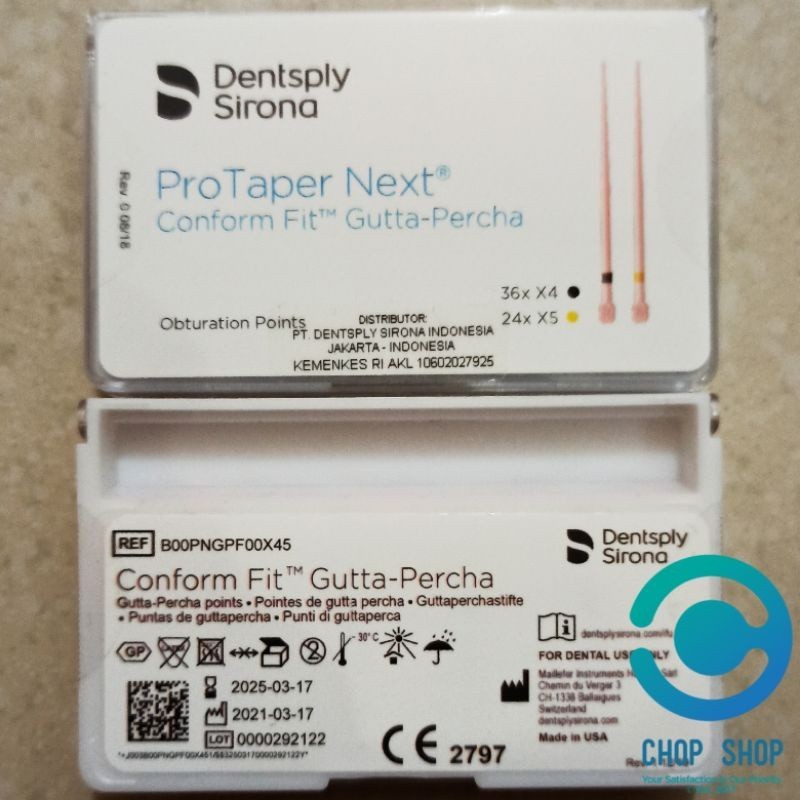 ORIGINAL Dentsply Gutap Protaper Next - X1 X2 X3 X4 X5 gutta guta percha protaper bahan pengisian En