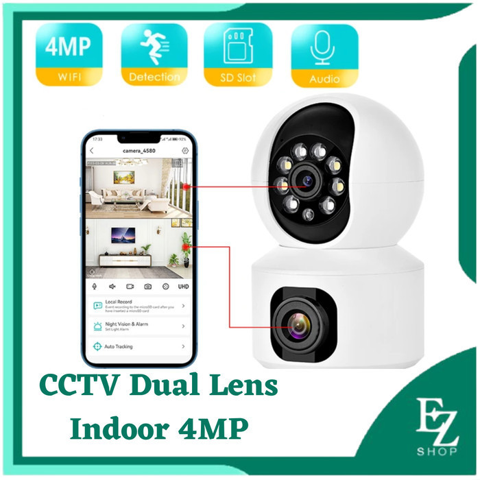 NEW Ezsee Camera CCTV Indoor 4MP Dual Lens Camera 2K