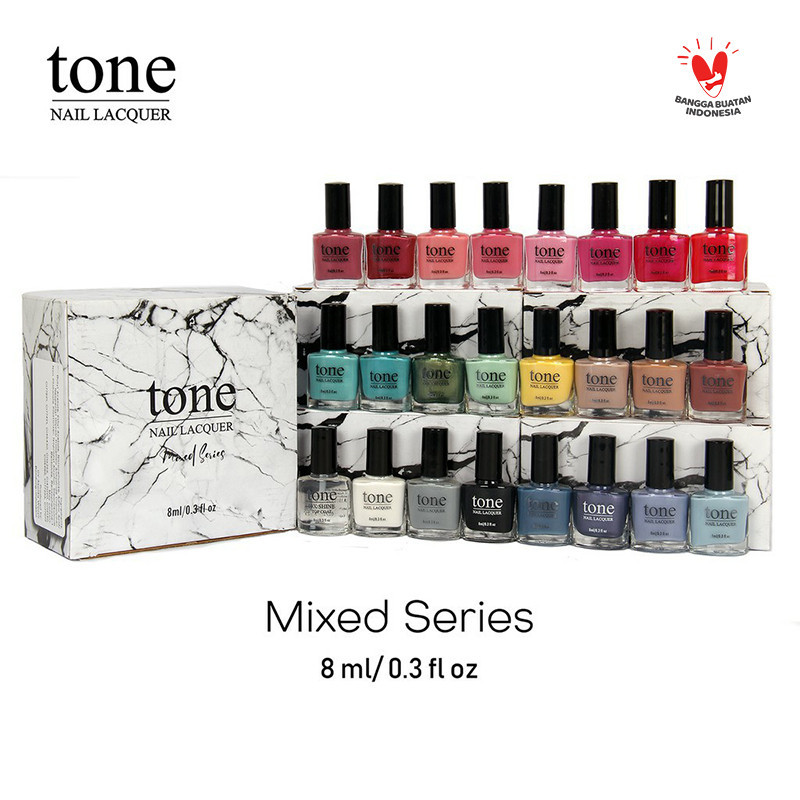 Tone Nail Polish Glossy Mixed Series (25-48) 1 box | 192 ml