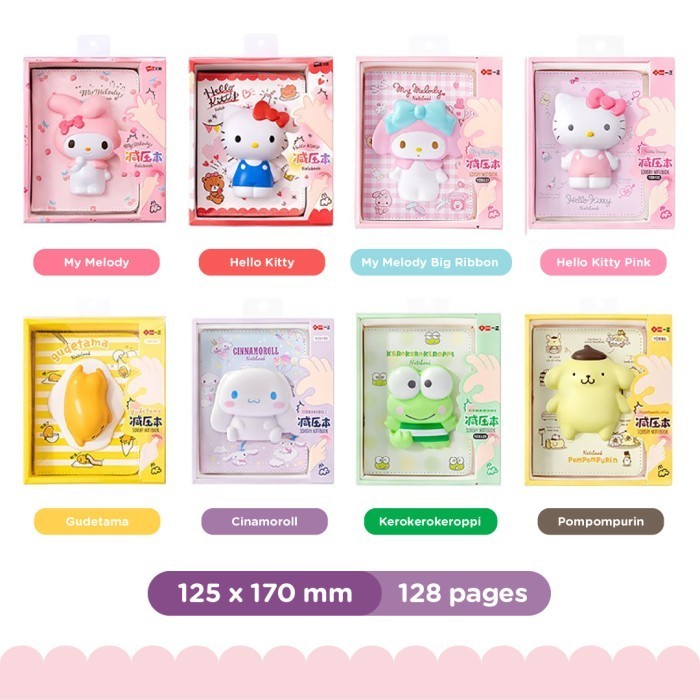 

BARANG TERLARIS TOKKADO Sanrio Original Squishy Notebook Agenda Buku Catatan Anak Lucu