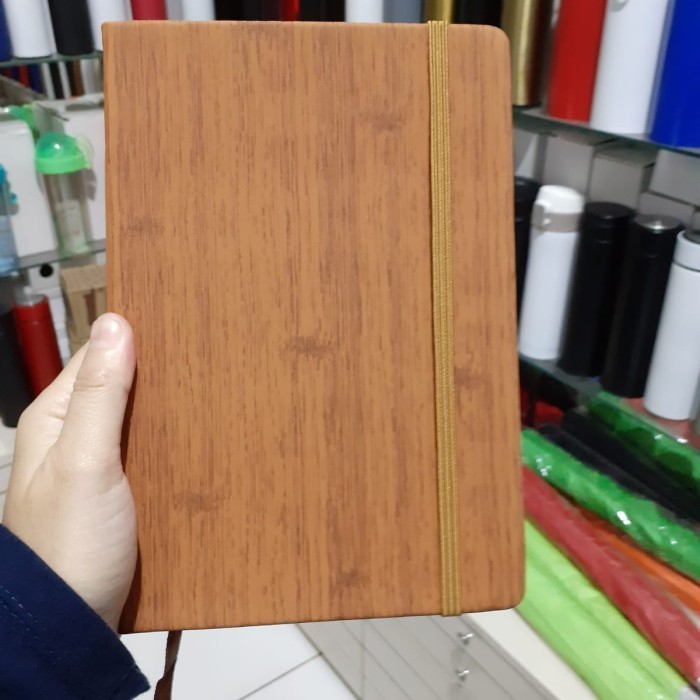 

BARANG TERLARIS Agenda Note Book Memo Planner Kulit Sintetis Motif Kayu ( AK - 01 K )